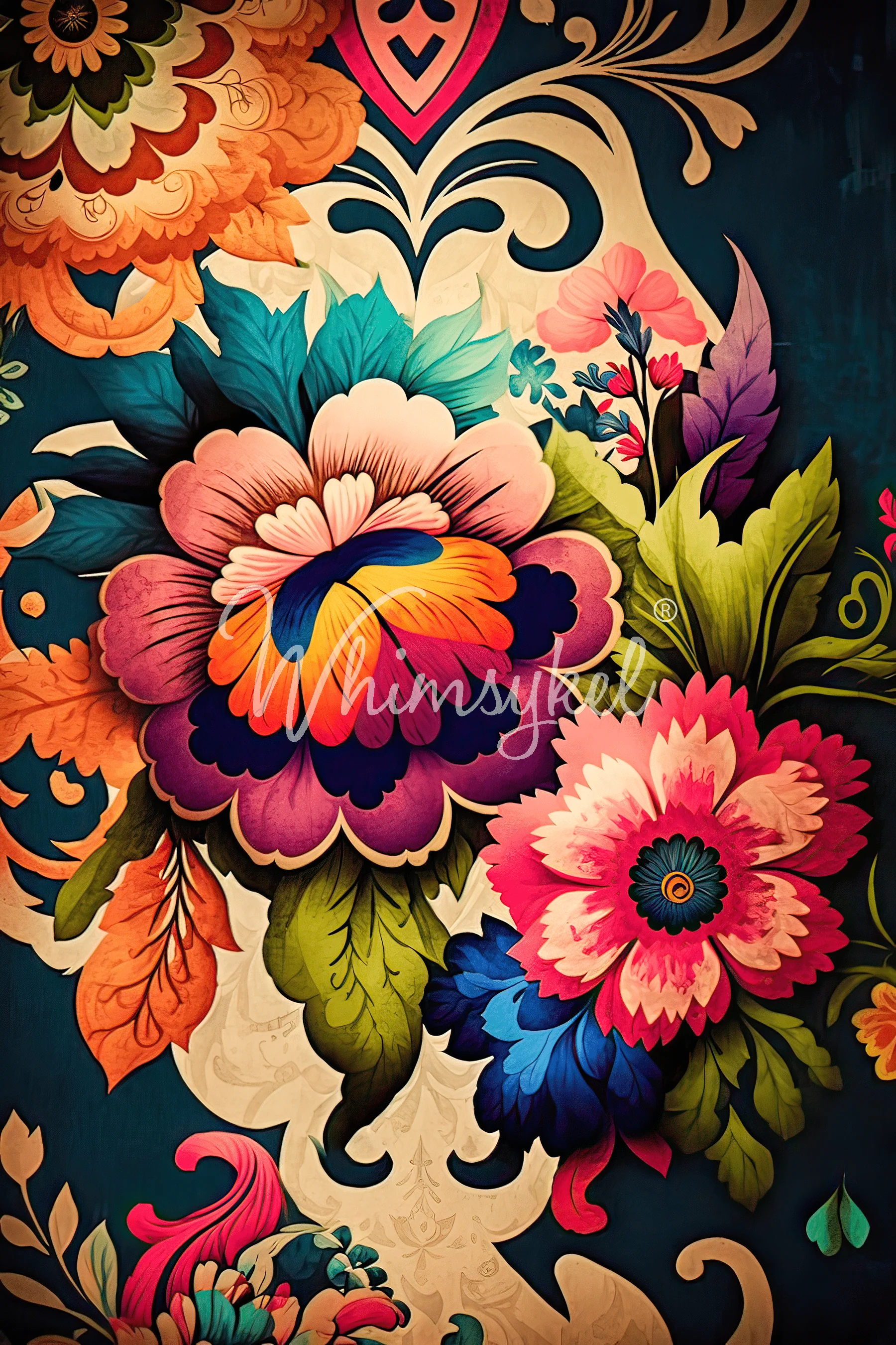 Whimsykel - Boho Flowers Decopuage Paper (21x29, 14x20) - Image 2