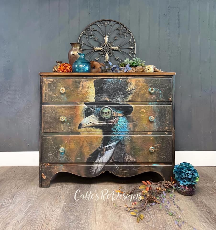 Whimsykel - Cogsworth Ostrich Decoupage Paper (21x29, 14x20) - Image 3