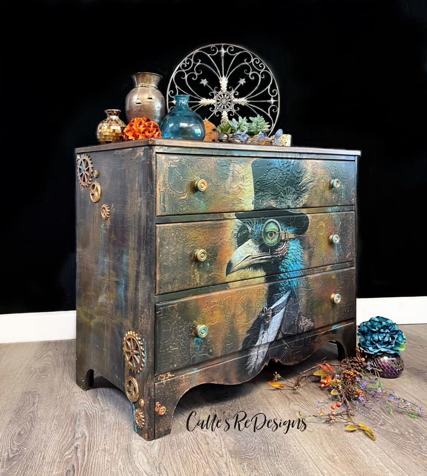 Whimsykel - Cogsworth Ostrich Decoupage Paper (21x29, 14x20) - Image 4