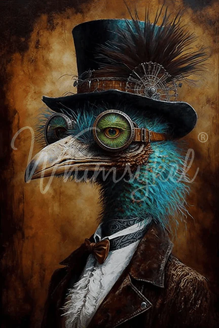 Whimsykel - Cogsworth Ostrich Decoupage Paper (21x29, 14x20) - Image 5