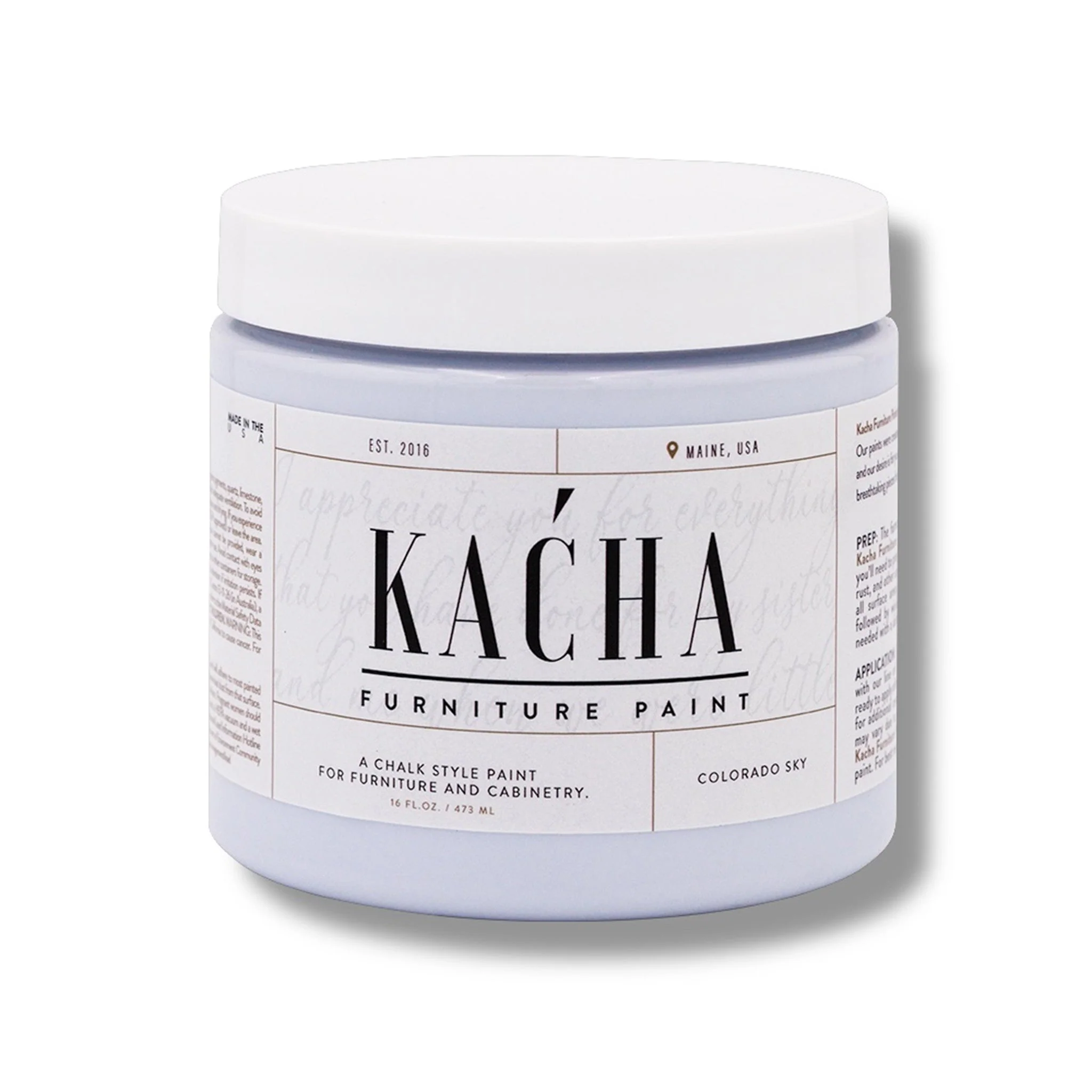 KACHA Furniture Paint - Colorado Sky | Elegant Matte Finish (Available in 2 Sizes) - Image 4