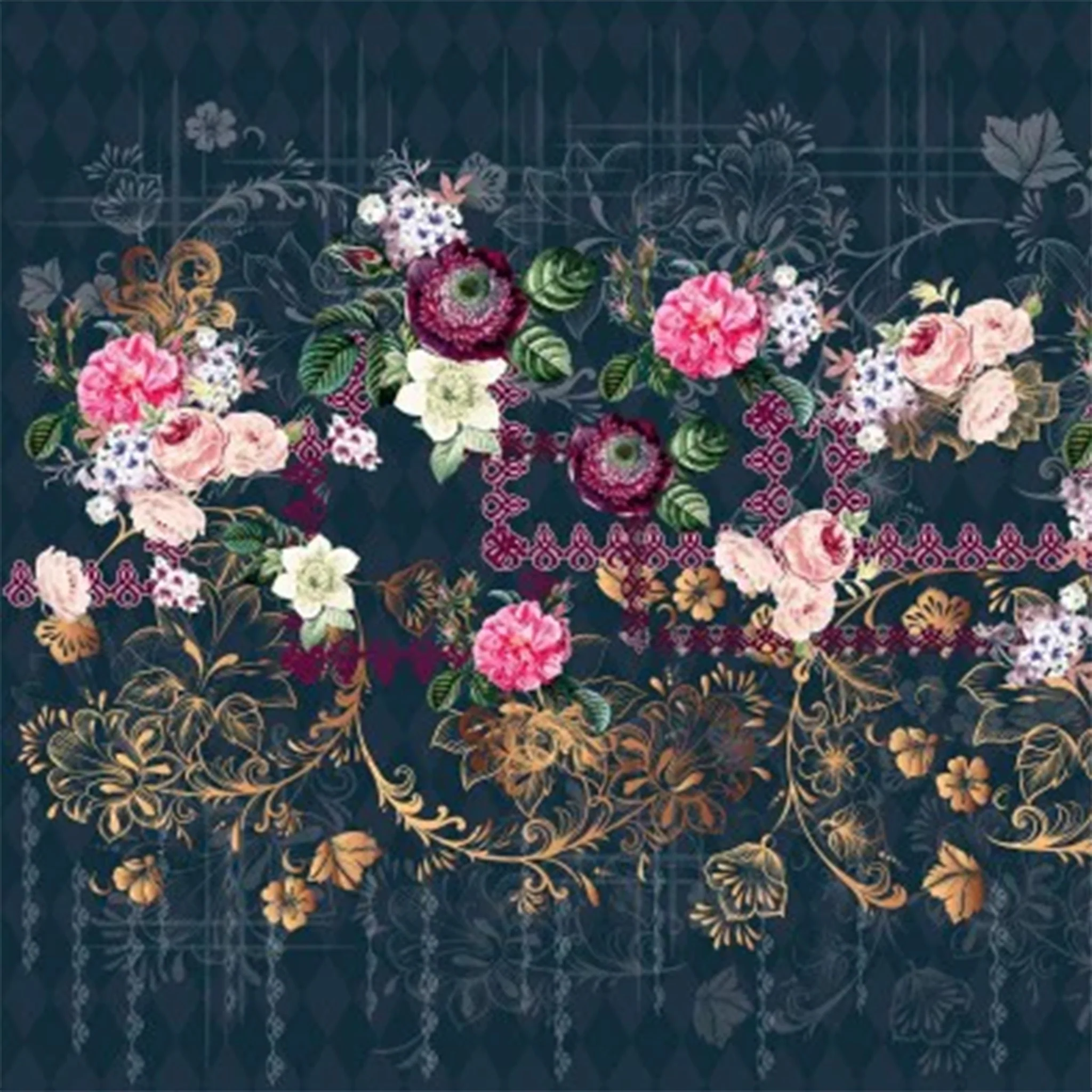 Dadarkar Art - Midnight Bloom Decoupage Paper (A3 Size)
