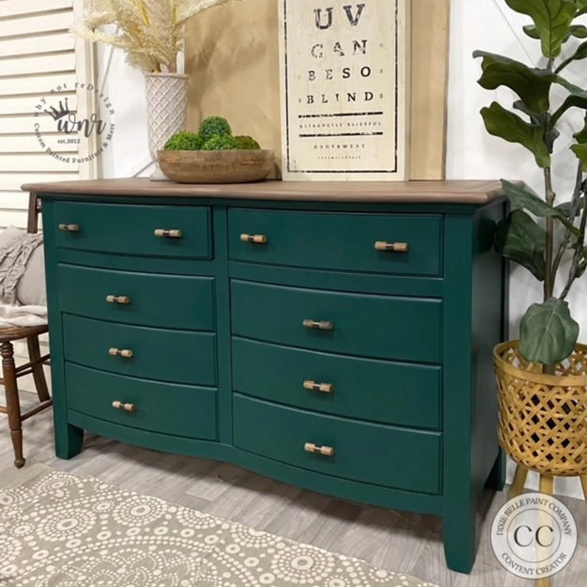 Dixie Belle Midnight Green Silk All-in-One | Furniture Paint - Image 2