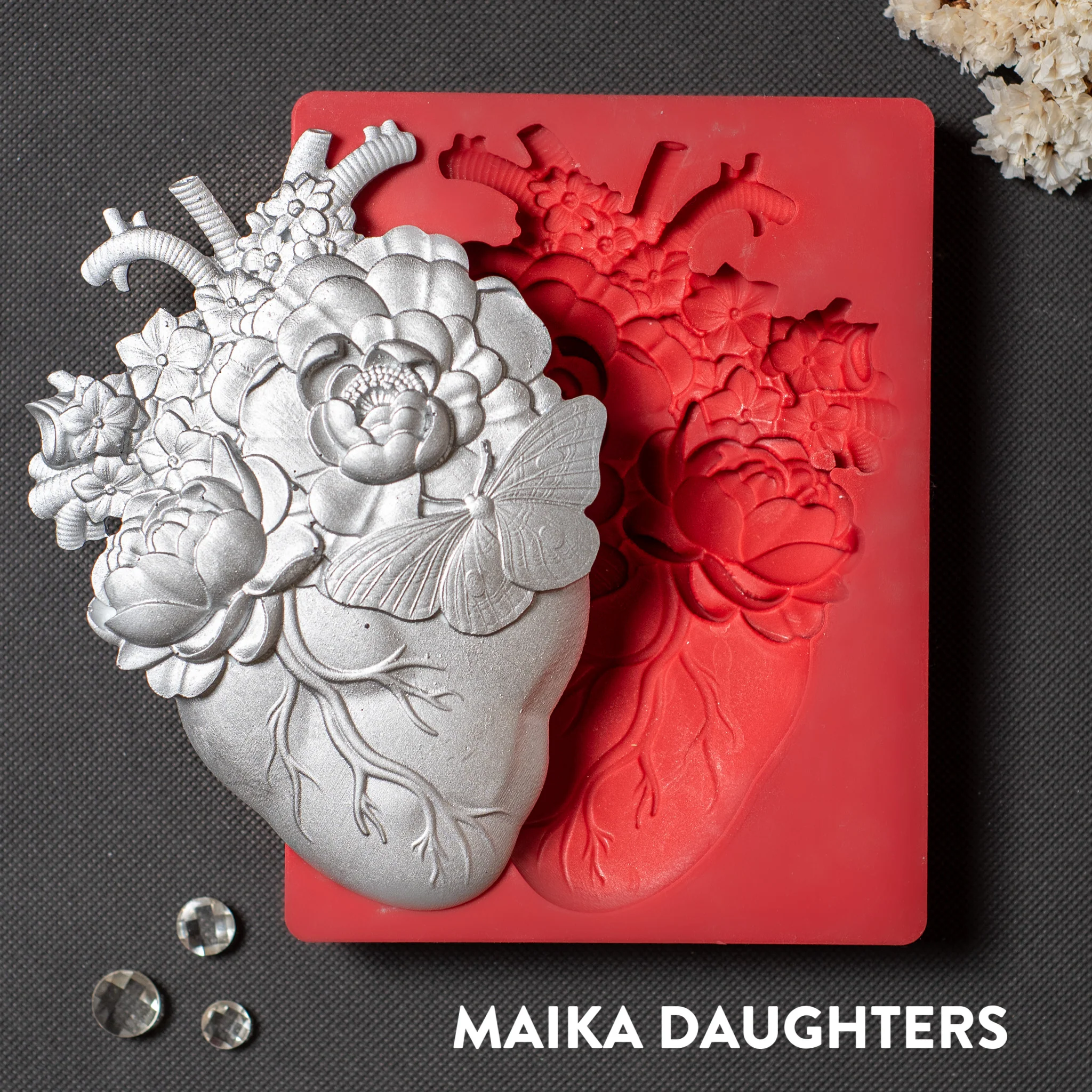 Dadarkar Art - Blooming Heart Silicone Mold - Image 3