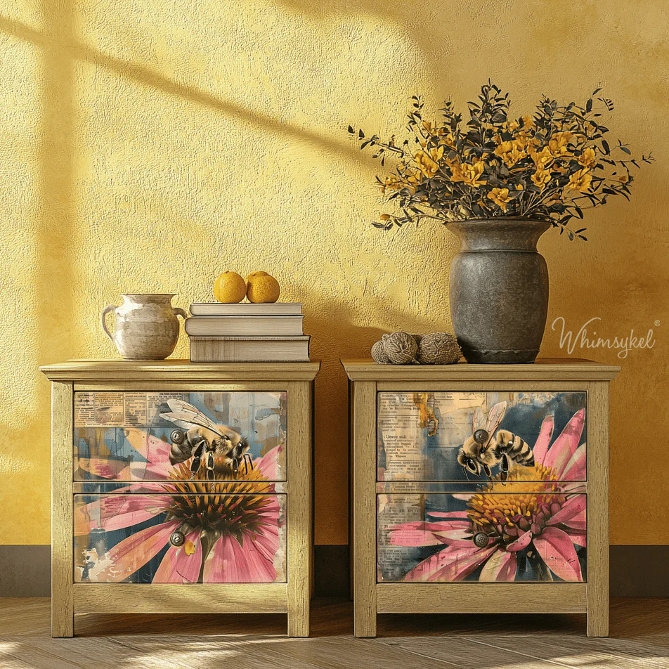 Whimsykel - Honey Bee Decoupage Paper (21x29 Size) - Image 2