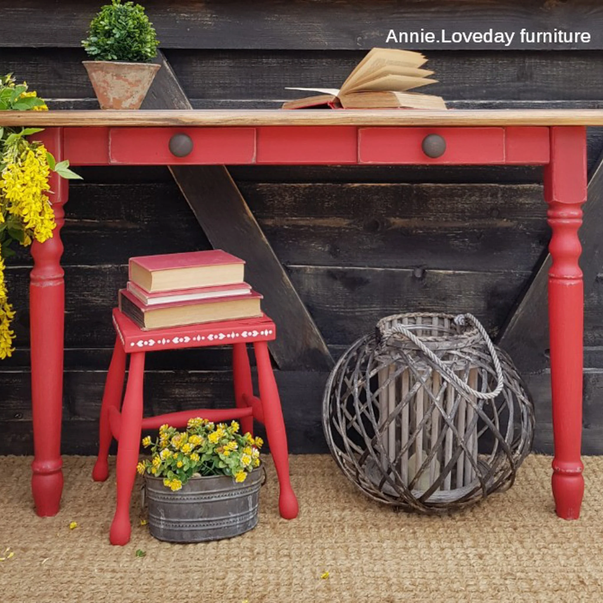 Dixie Belle Chalk Mineral Paint – Honky Tonk Red (Available in 3 Sizes) - Image 3