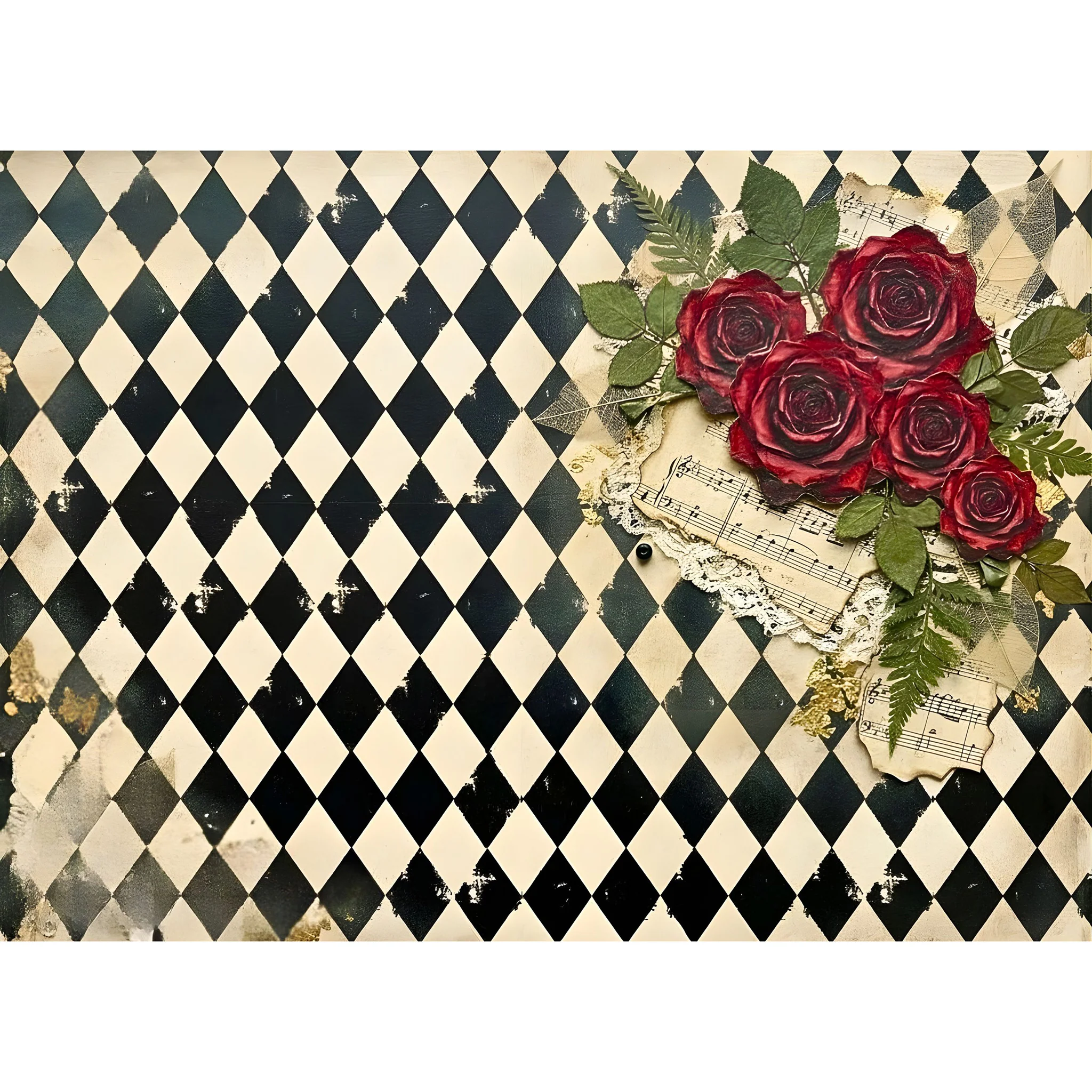 Lamora - Harlequin Romance Decoupage Paper (21x29 & 14x20) - Image 3