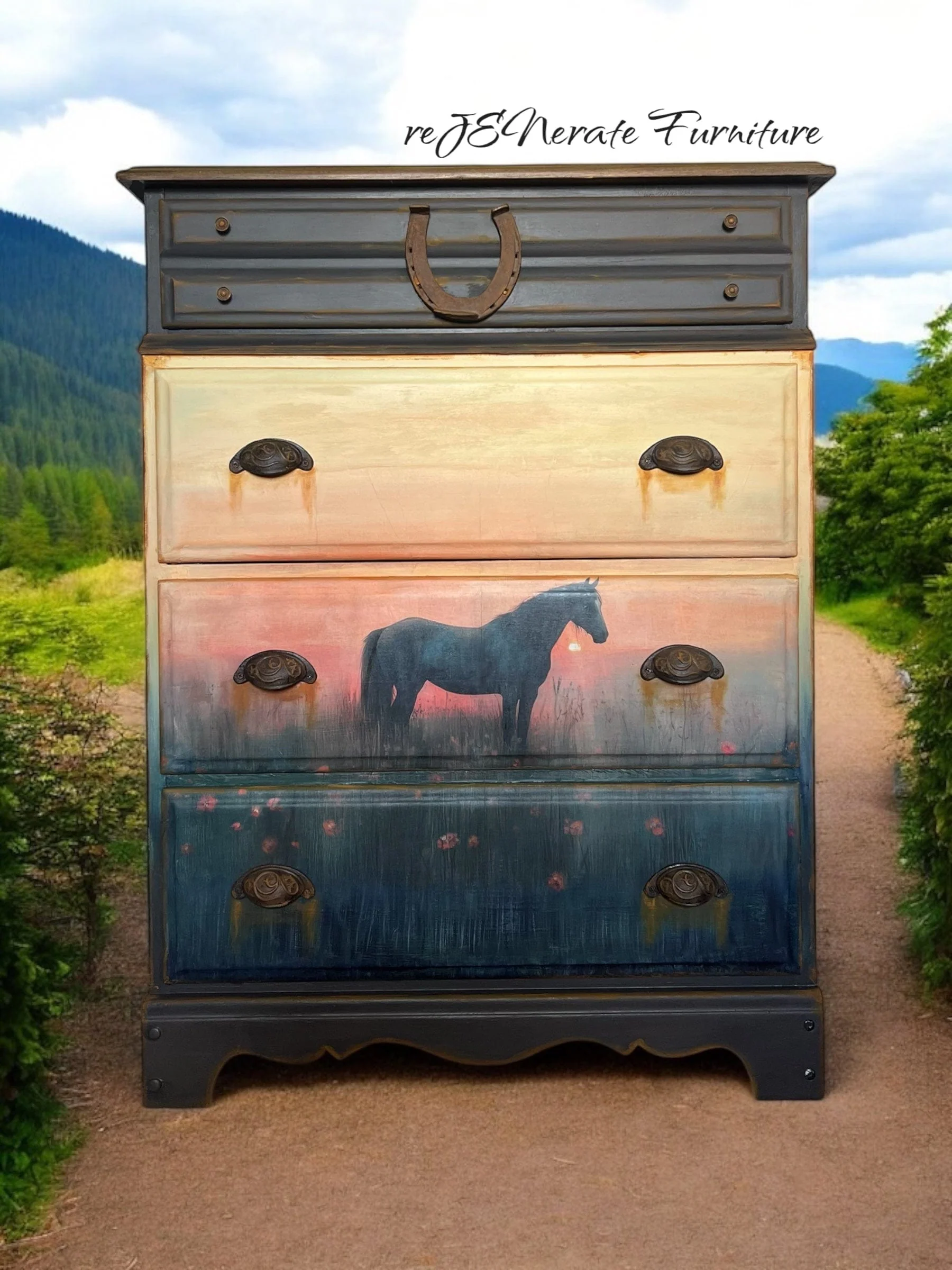 Whimsykel - Meadow Glow Horse Decoupage Paper (21x29, 14x20) - Image 4