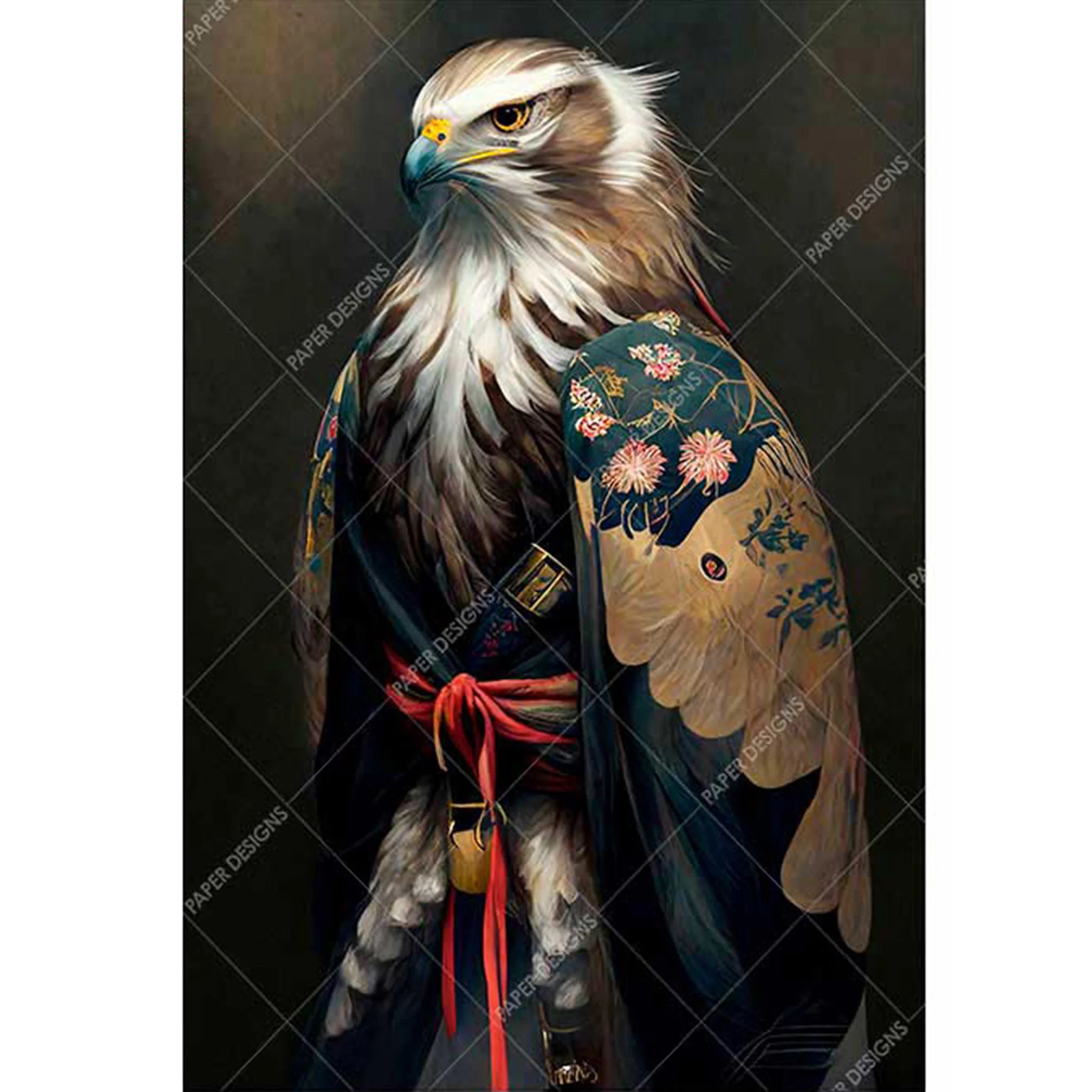 Paper Designs Italy - Regal Eagle Warden Decoupage Paper (A1 Size) - Image 2