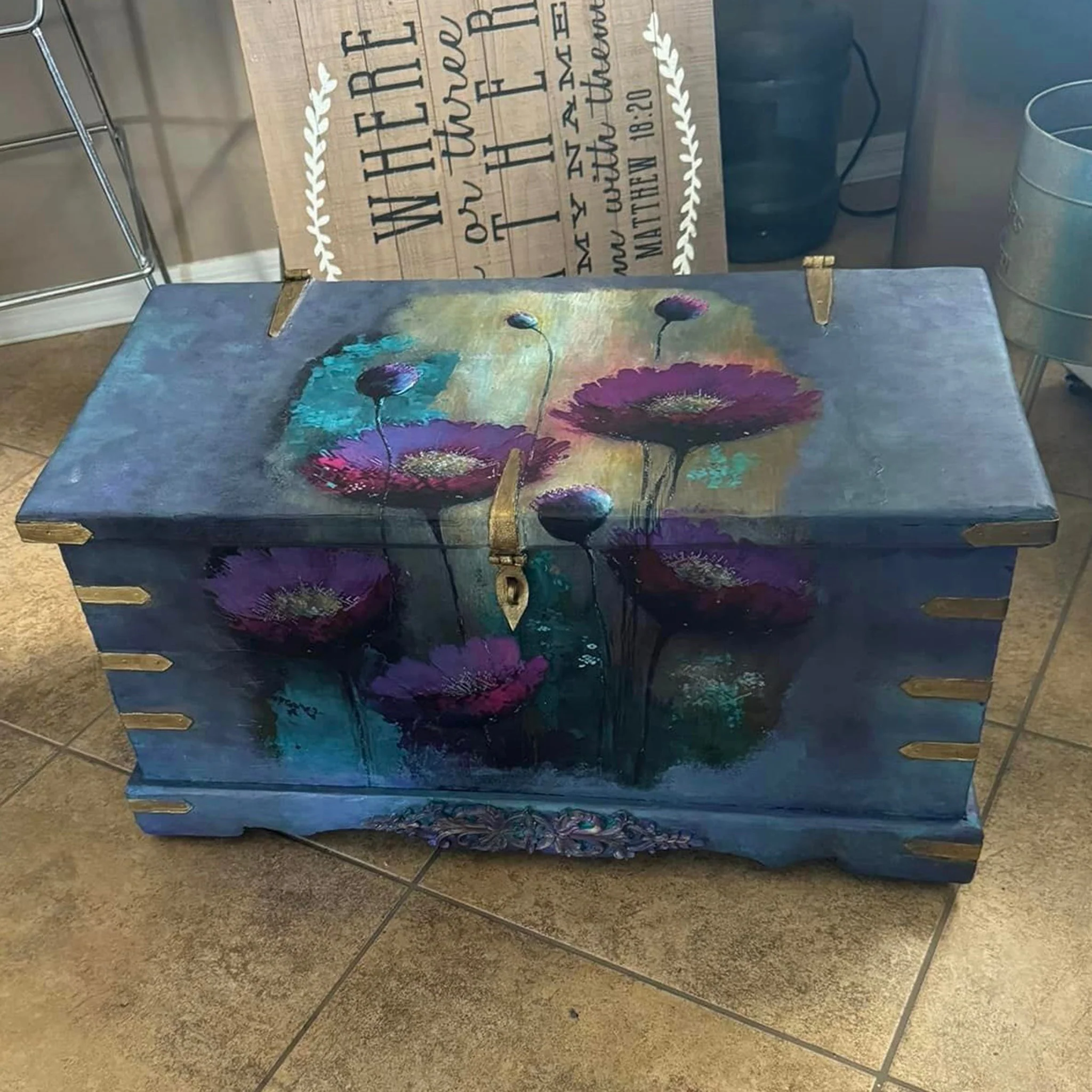 Whimsykel - Purple Poppies Decoupage Paper (21x29, 14x20) - Image 4