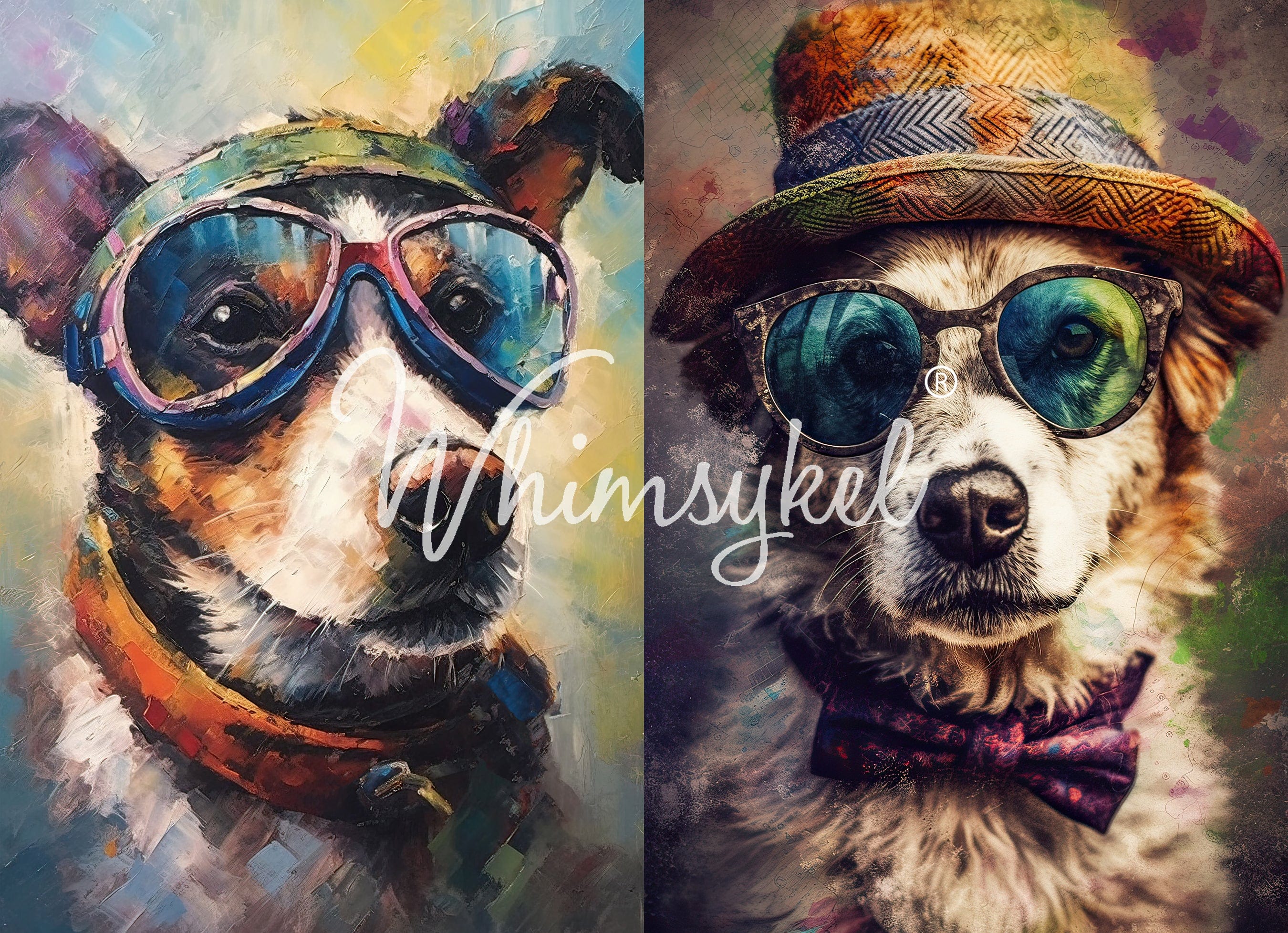 Whimsykel - Rascal & Doogie Decoupage Paper (21x29 Size)