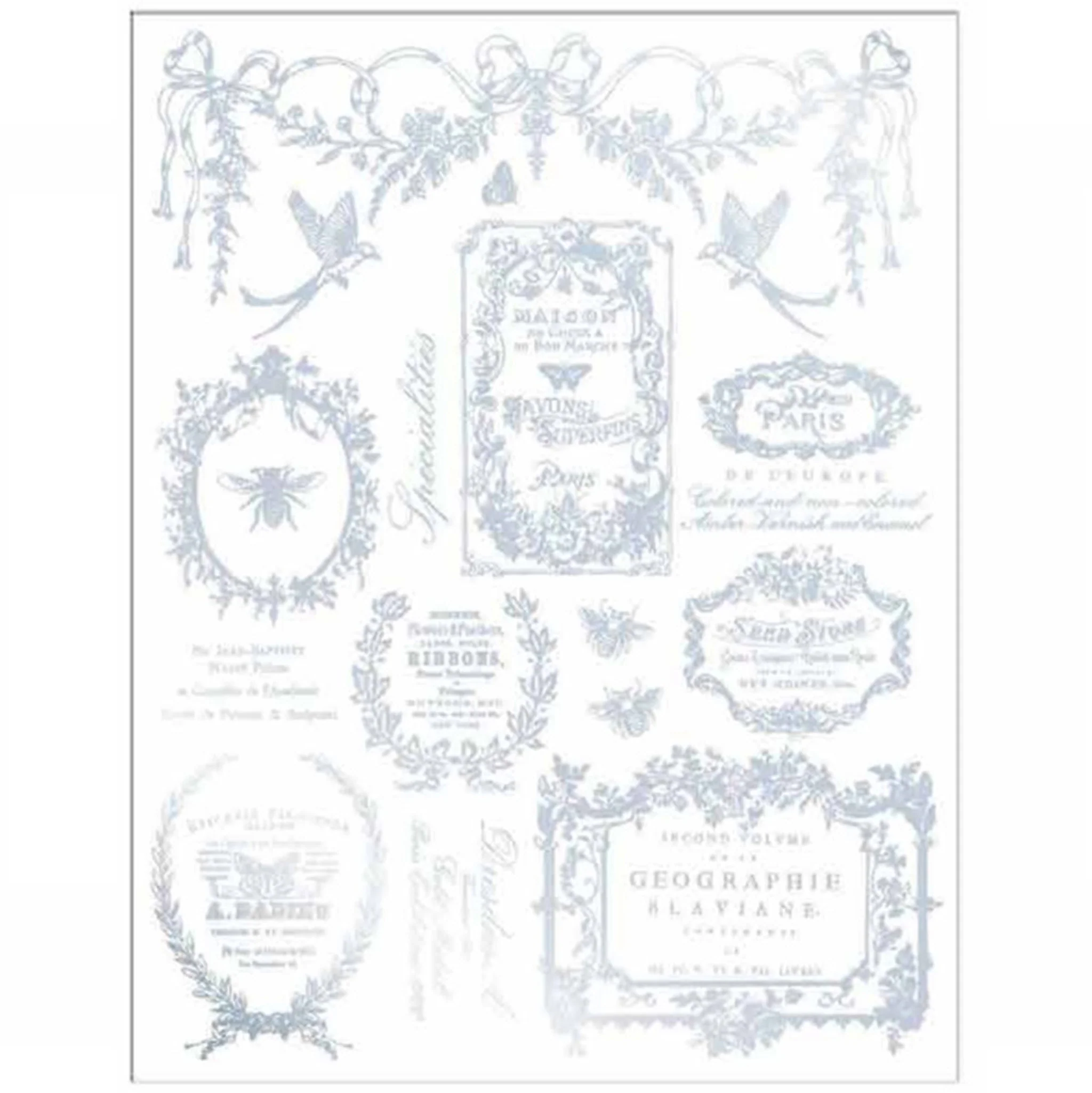 ReDesign with Prima - Eclat Du Matin Gold & Silver Water Slide Transfers, 2 Sheets - Image 5