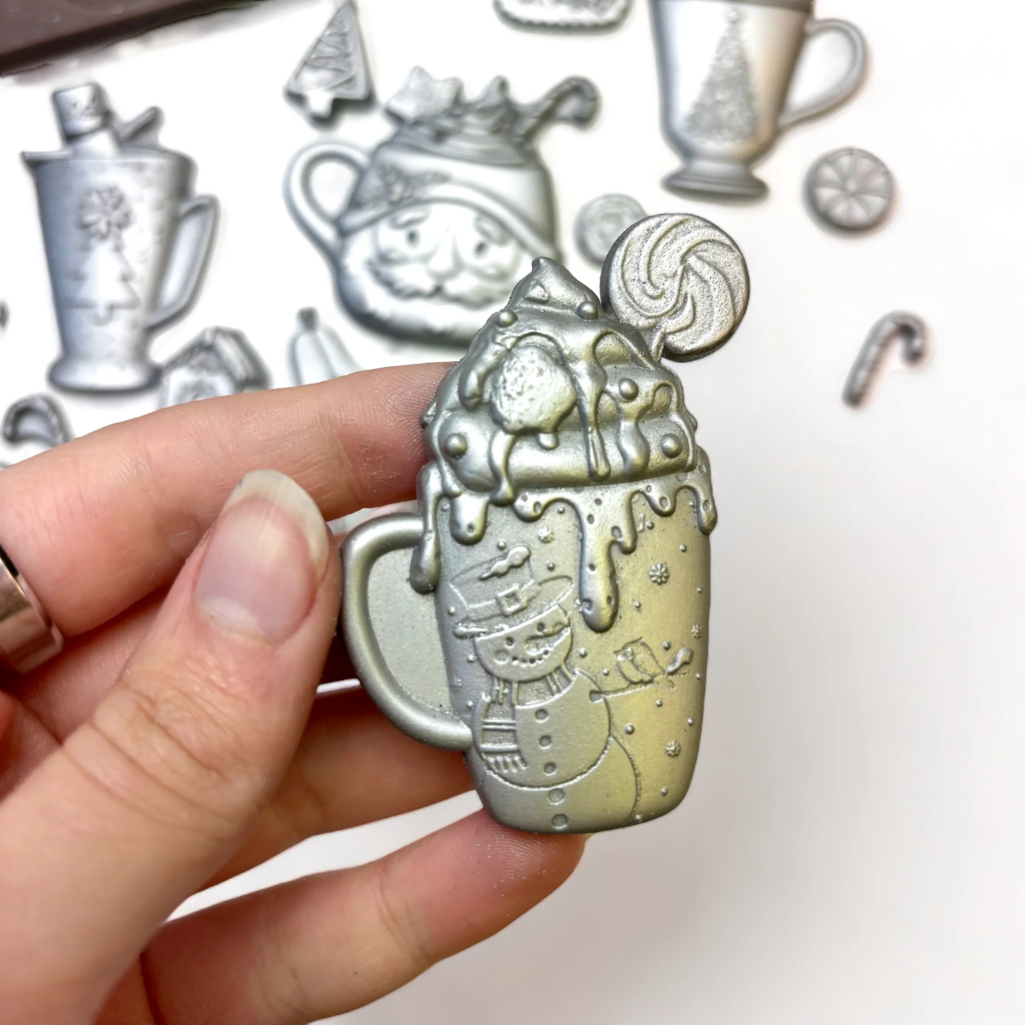 ReDesign with Prima - Cheerful Cups Silicone Mold (5x8 Size) - Image 3