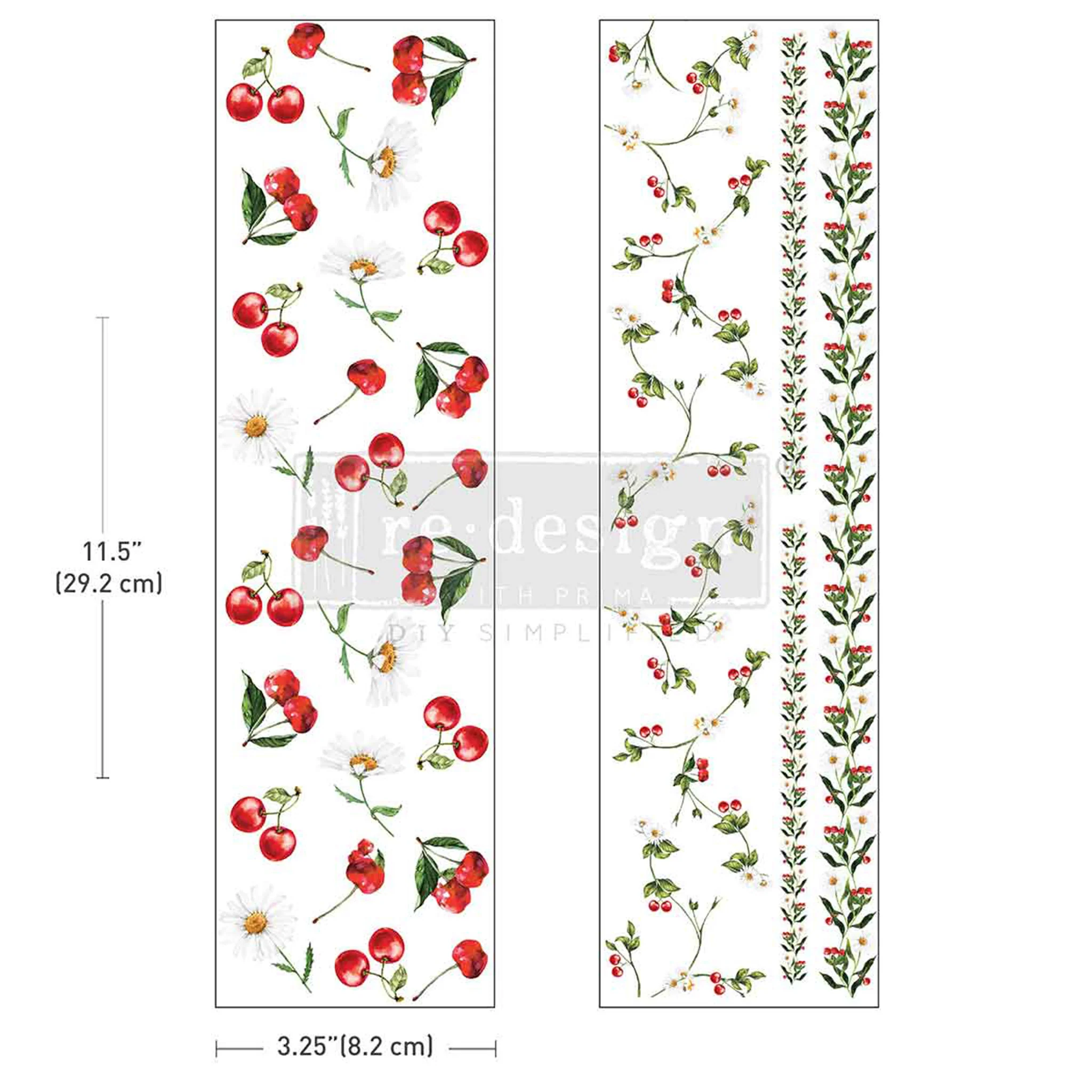 ReDesign with Prima - Daisy Cherry Luxe Transfers (2 Sheets) - Image 5