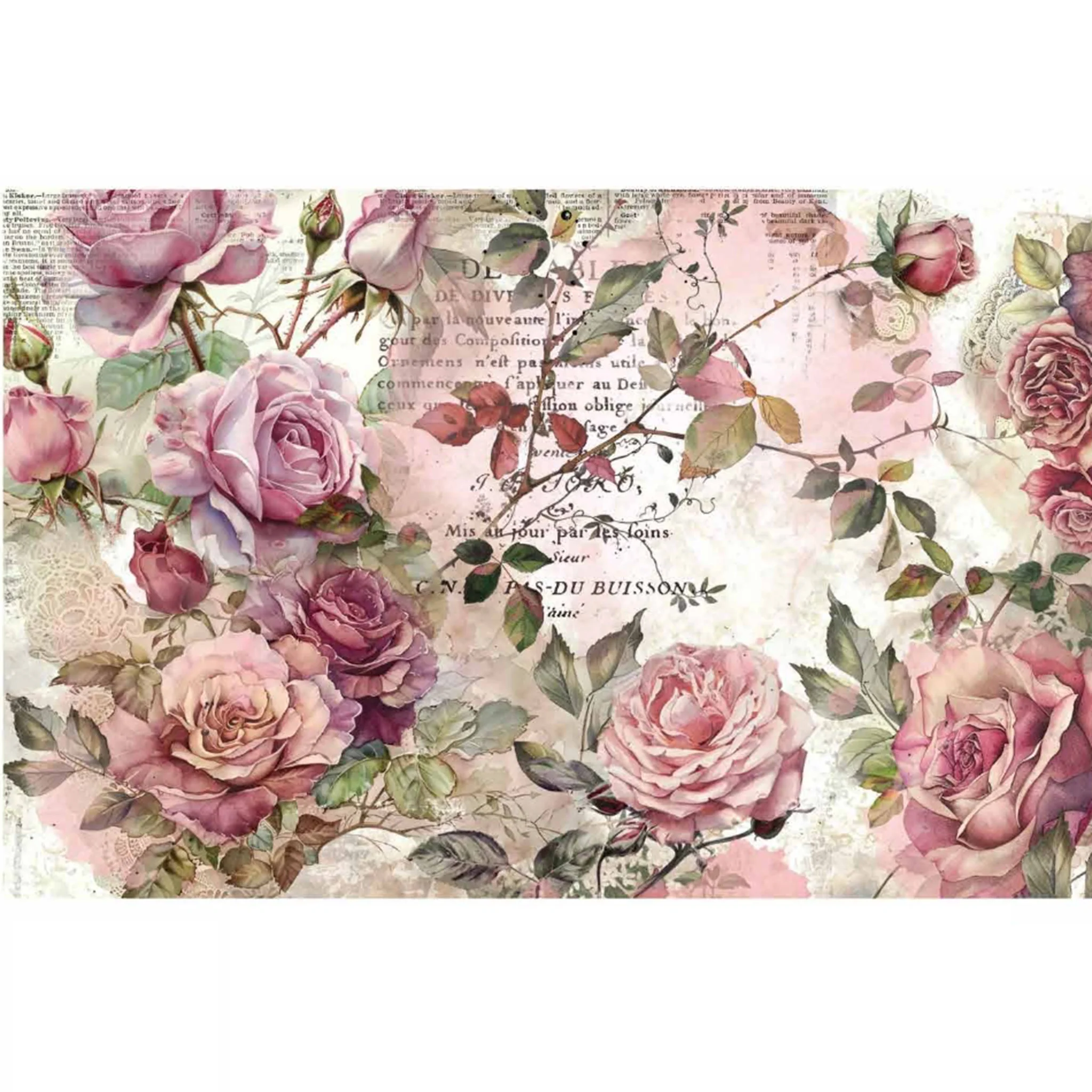 ReDesign with Prima - Dusty Velvet Mauve Decoupage Paper Set - Image 6