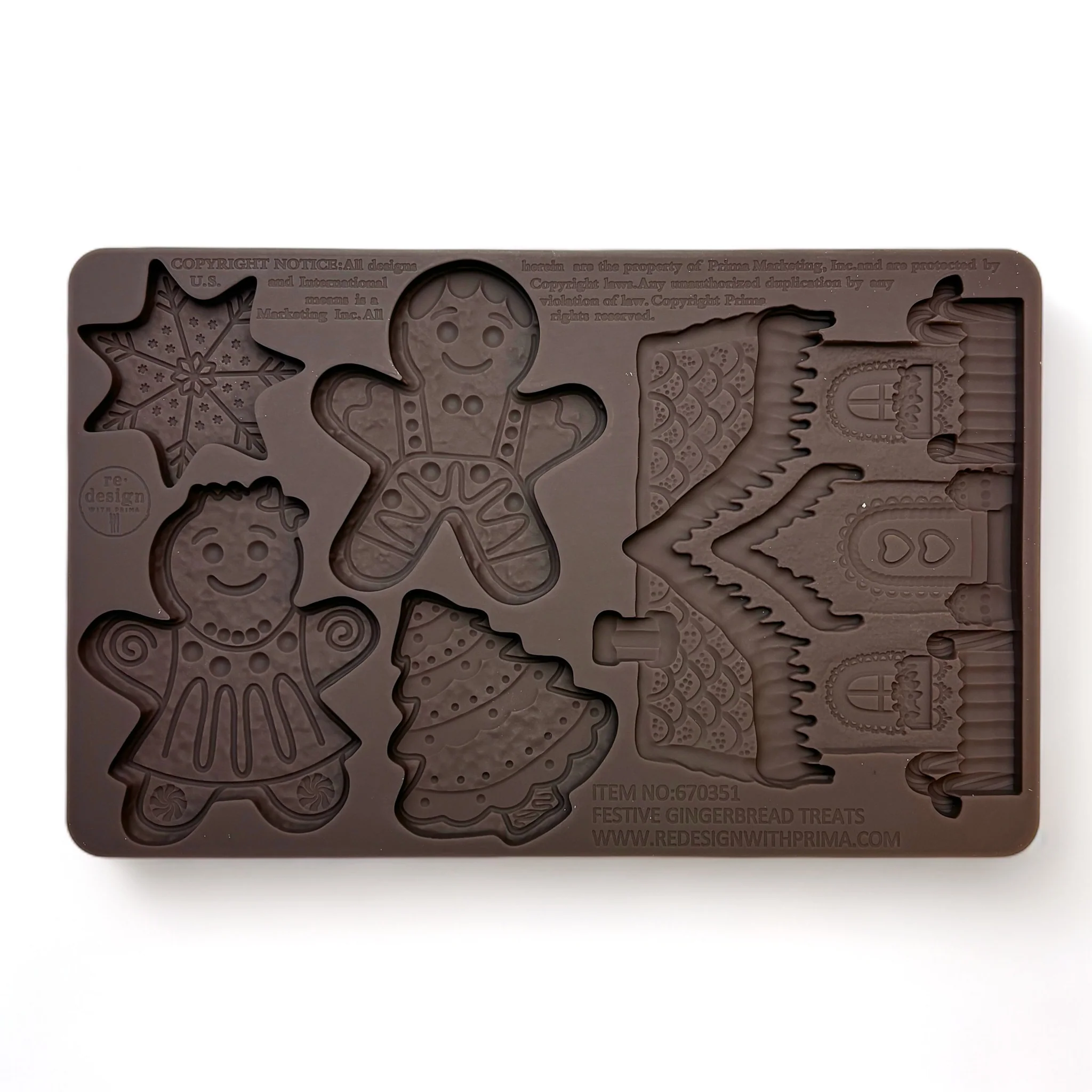 ReDesign with Prima - Festive Gingerbread Treats Silicone Mold (5x8 Size) - Image 2