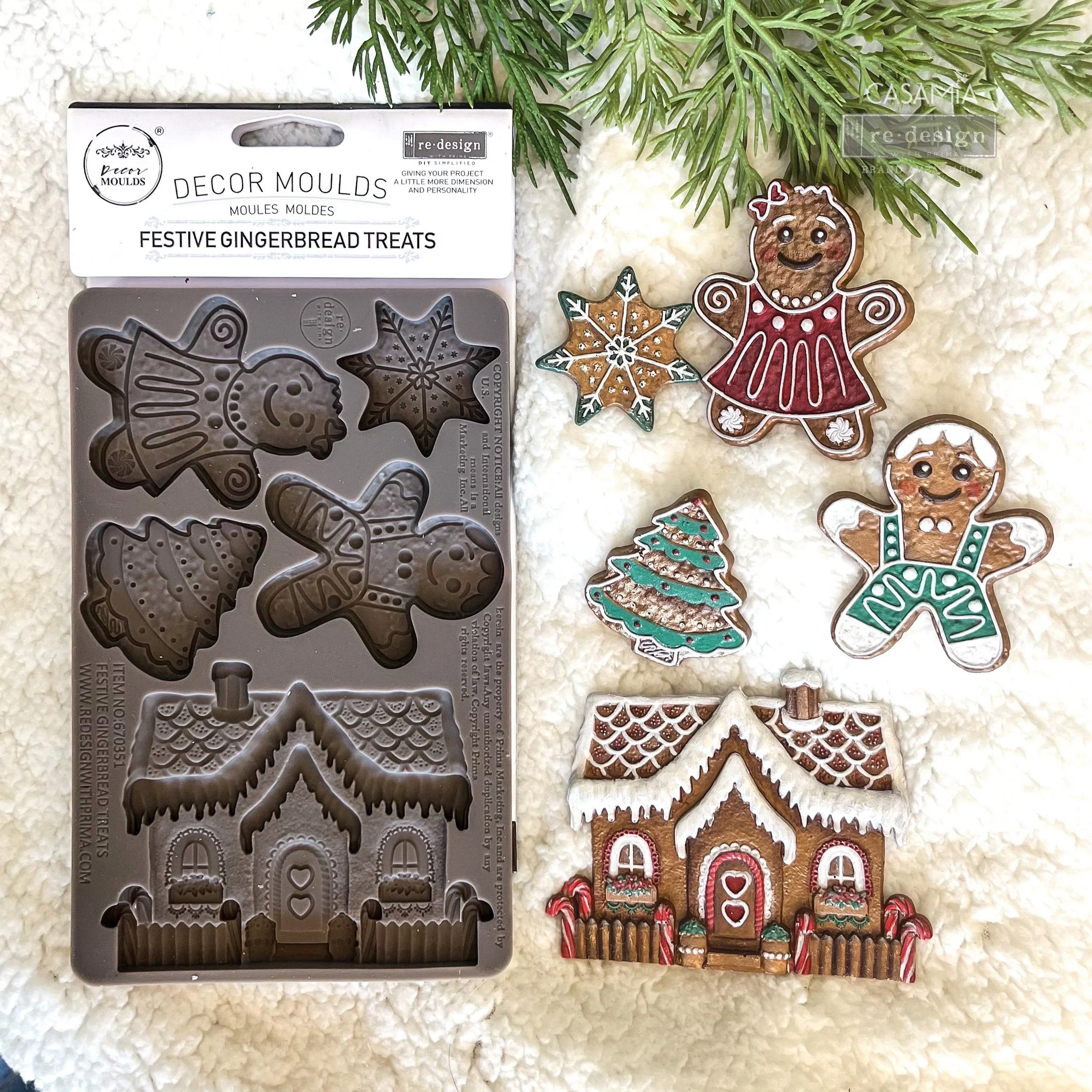 ReDesign with Prima - Festive Gingerbread Treats Silicone Mold (5x8 Size) - Image 5