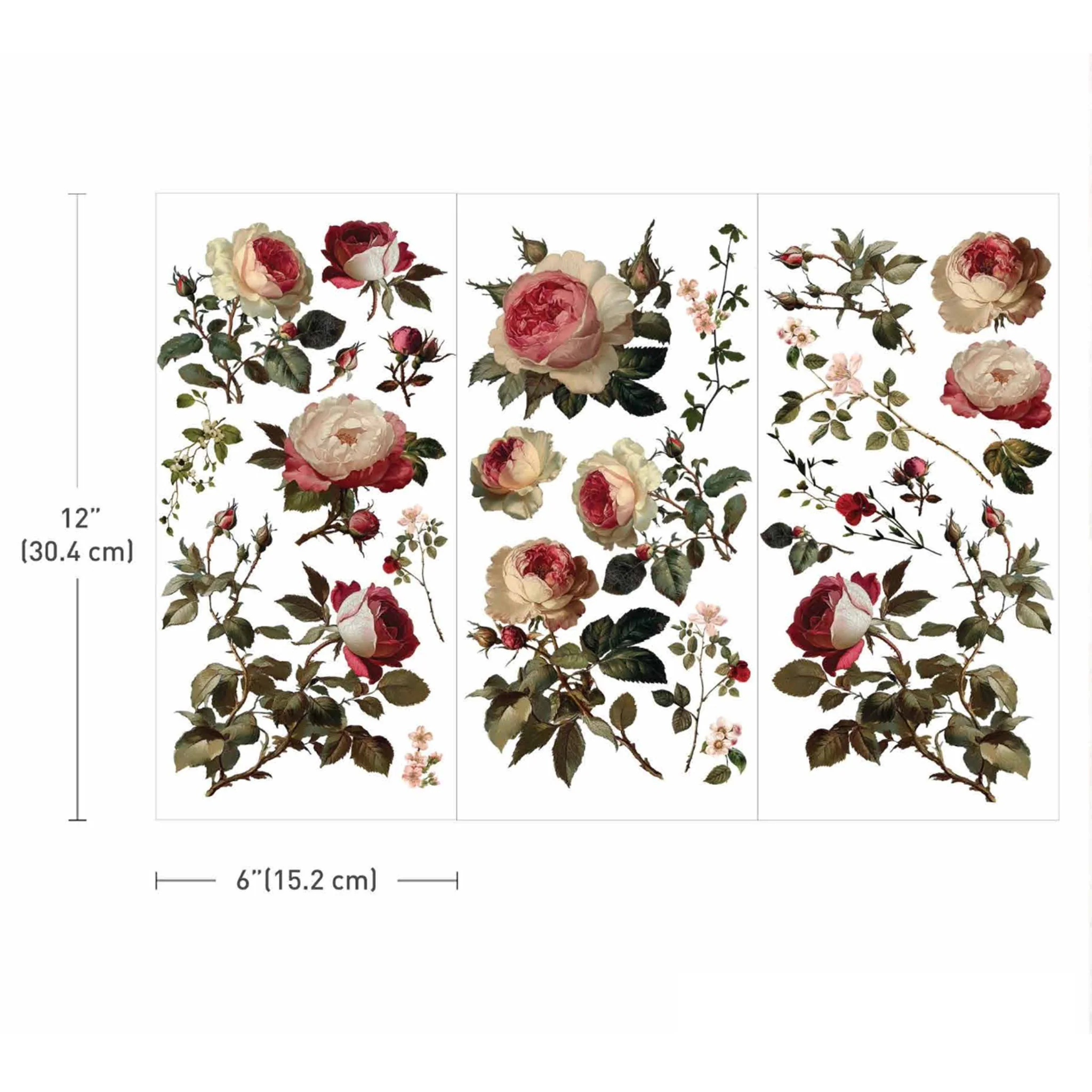 ReDesign with Prima Midnight Rose Rub-On Transfer | 6x12, 3 Sheets - Image 4