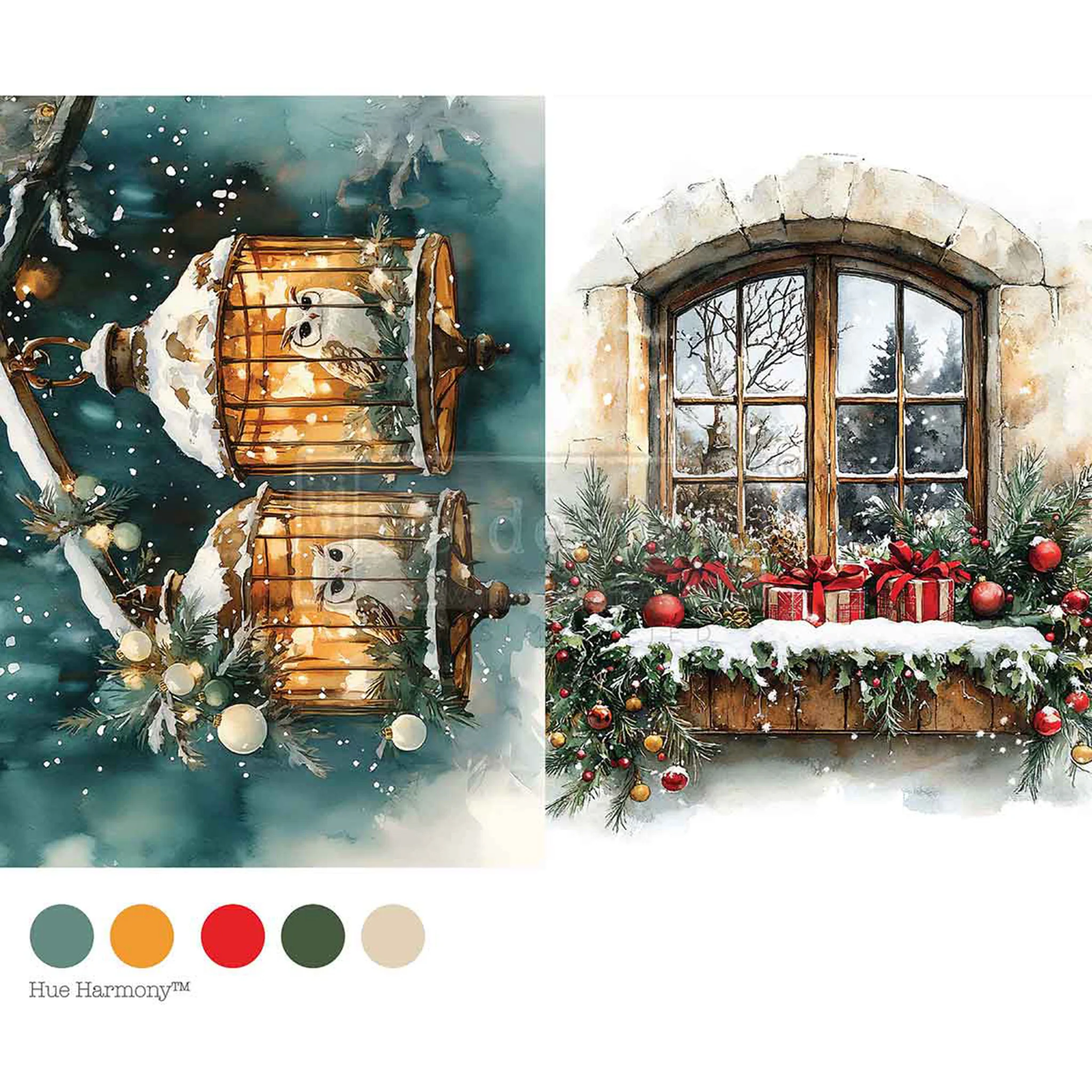 ReDesign with Prima - Noel Night Owl Decoupage Paper (A4 Size) - Image 3