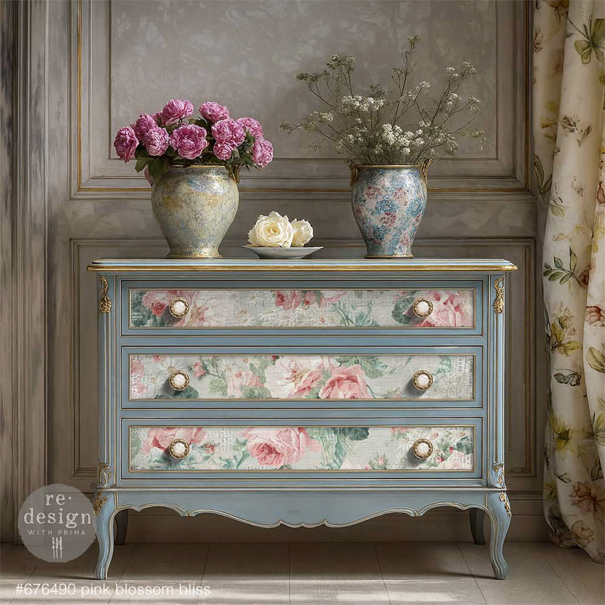 ReDesign with Prima - Pink Blossom Bliss Decoupage Paper Set - Image 3