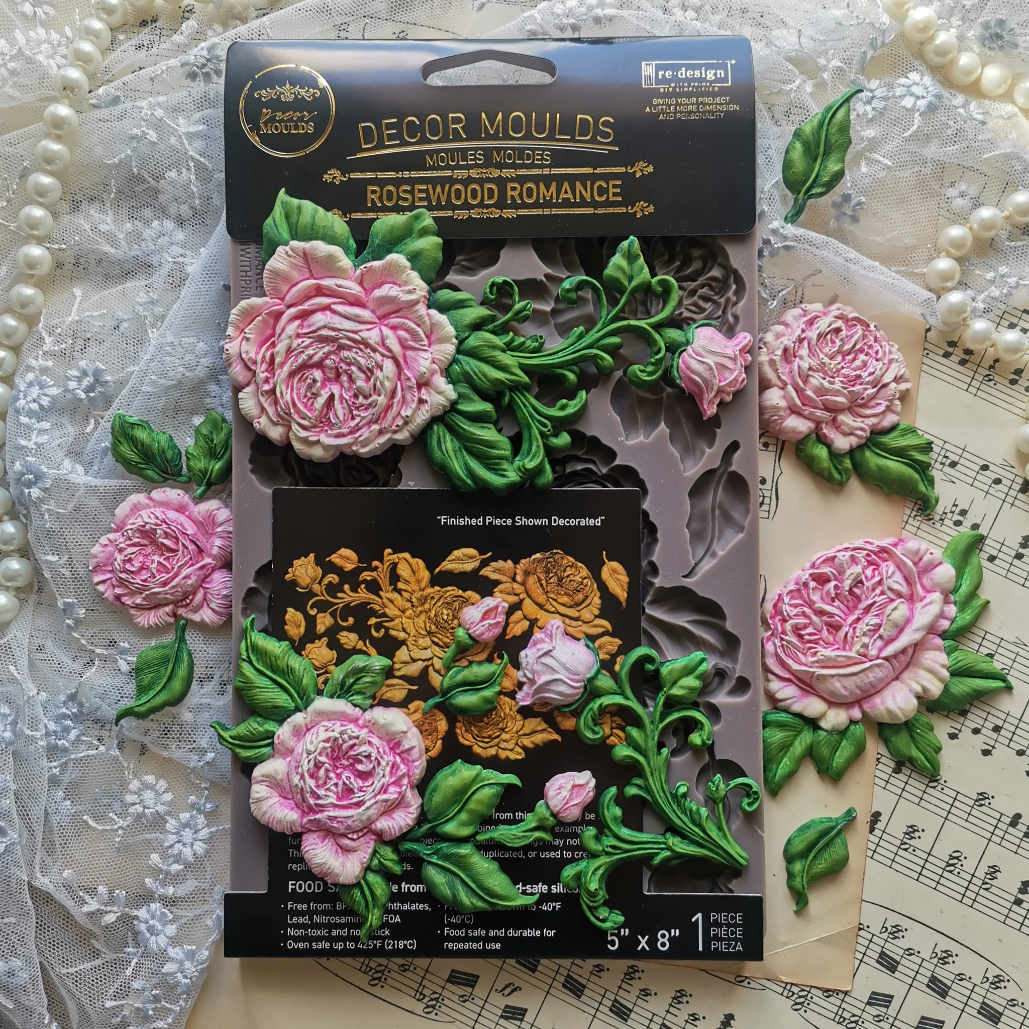 ReDesign with Prima - Rosewood Romance Silicone Mold (5x8) - Image 5
