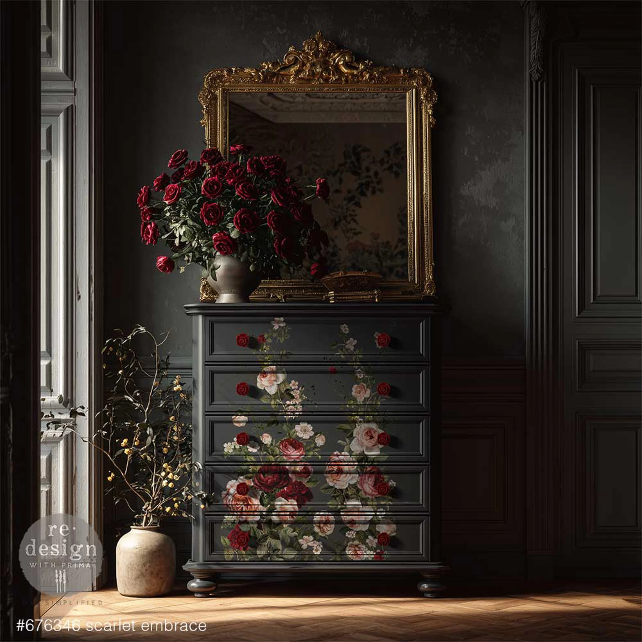 ReDesign with Prima - Scarlet Embrace Furniture Transfer (24x35) - Image 3