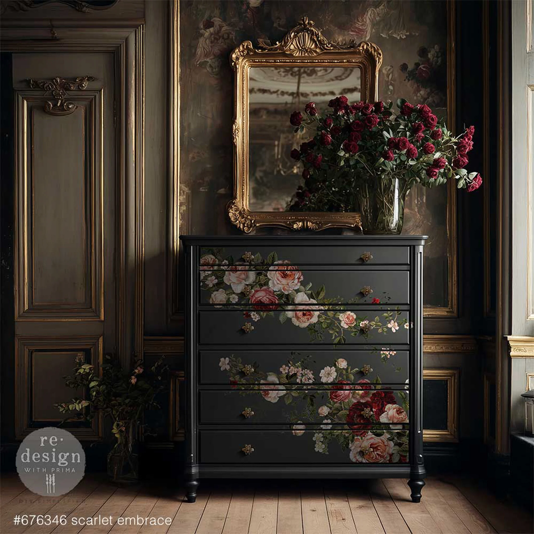ReDesign with Prima - Scarlet Embrace Furniture Transfer (24x35) - Image 4