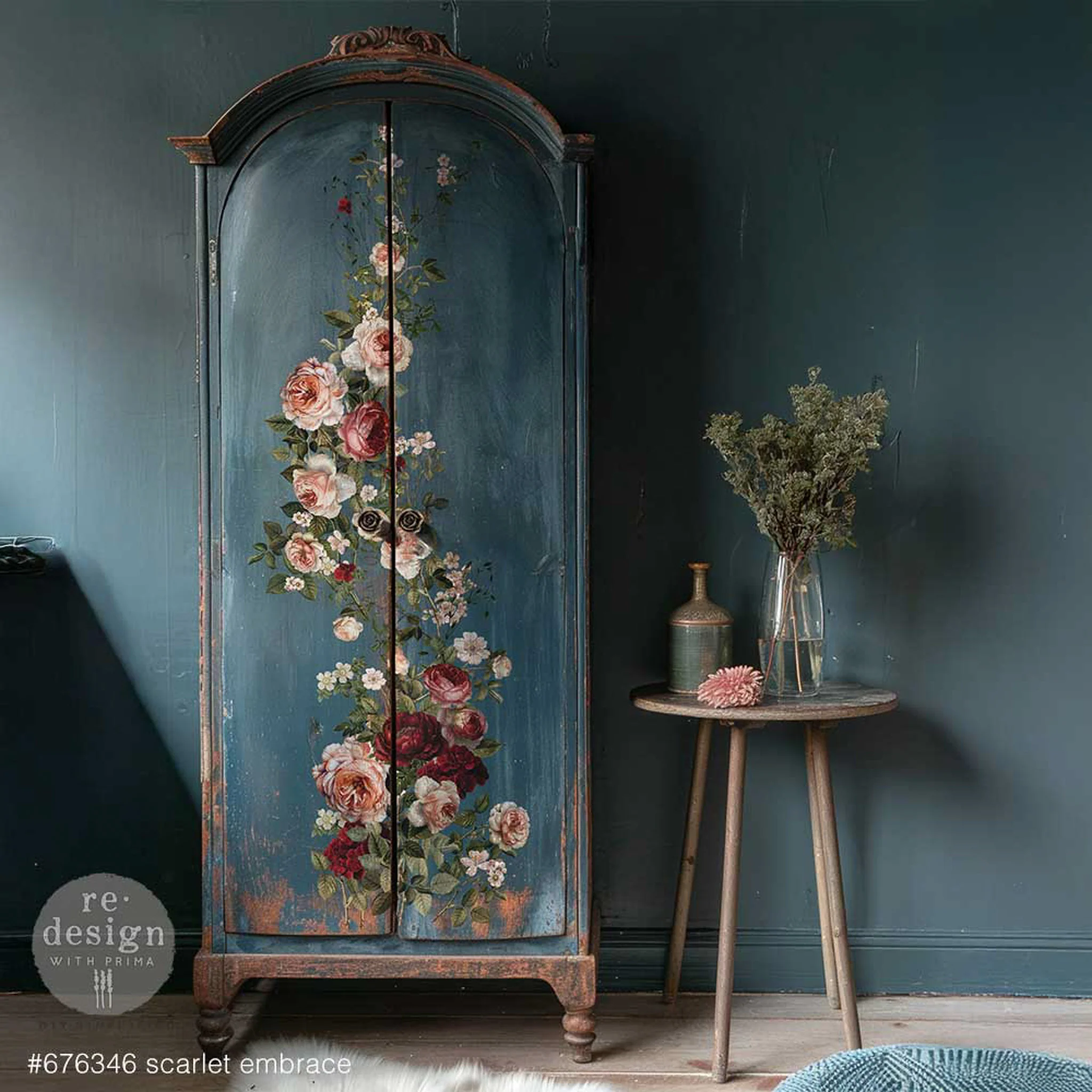 ReDesign with Prima - Scarlet Embrace Furniture Transfer (24x35) - Image 6