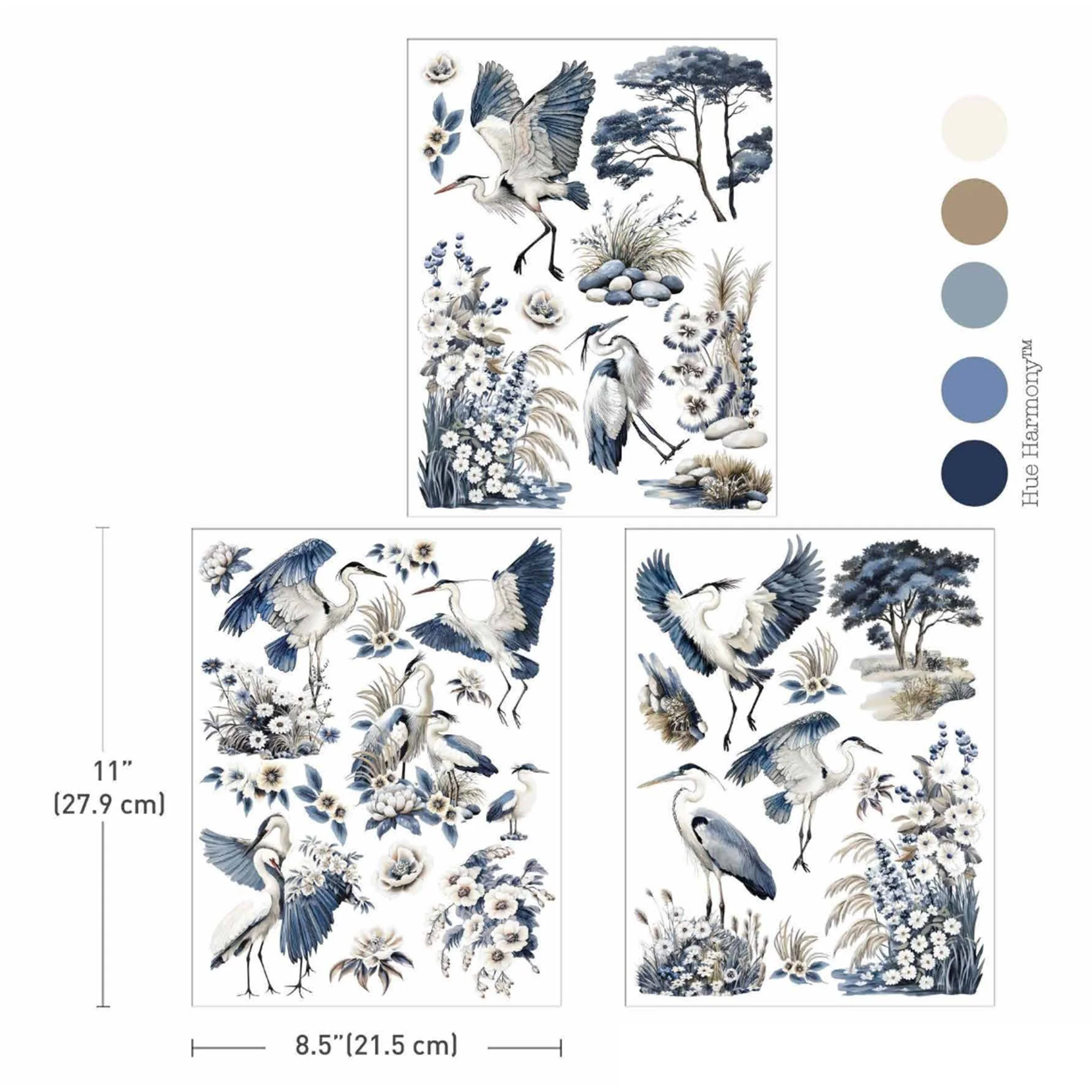 ReDesign with Prima - Whispers by the Marsh Rub-On Transfer Set | 8.5x11, 3 Sheets - Image 3