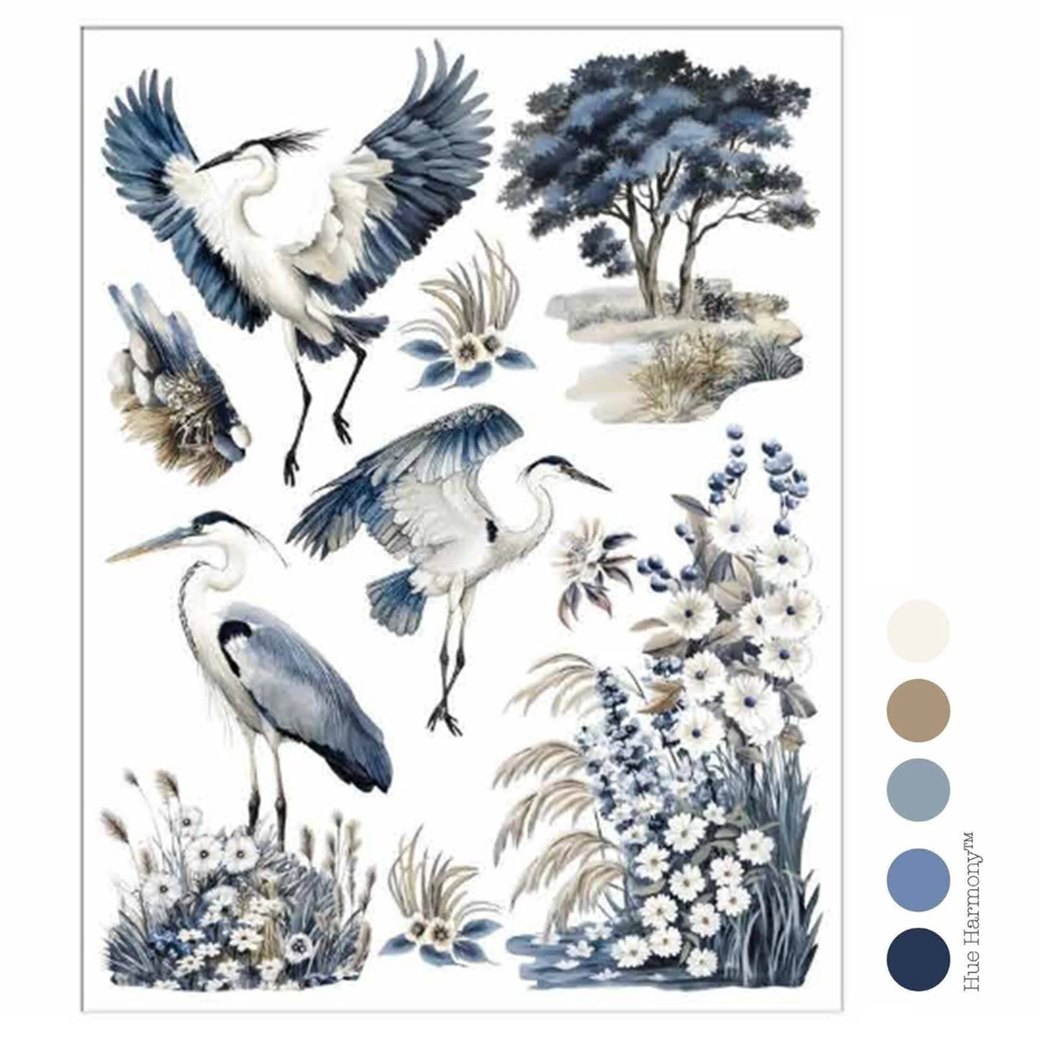 ReDesign with Prima - Whispers by the Marsh Rub-On Transfer Set | 8.5x11, 3 Sheets - Image 6