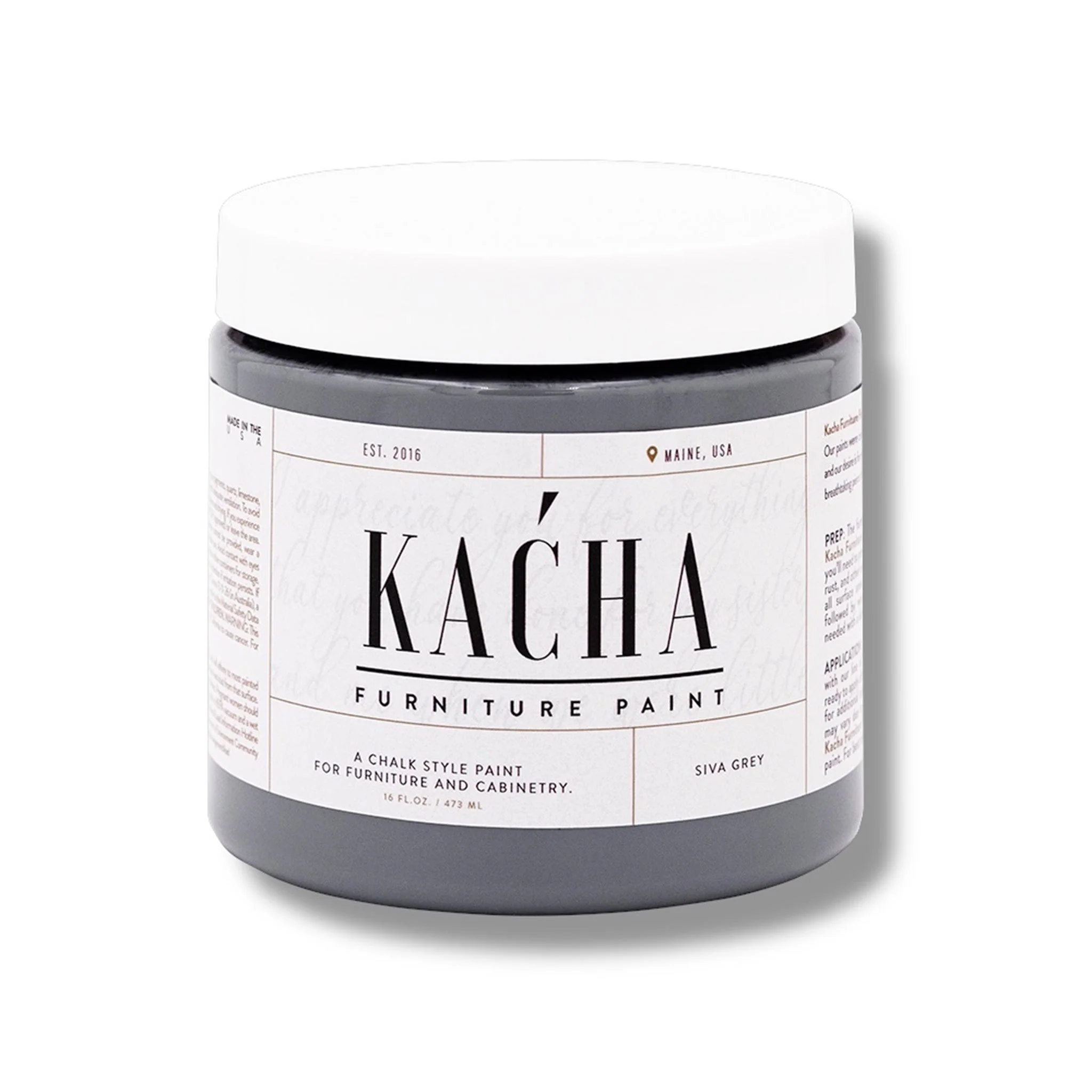 KACHA Furniture Paint - Siva Grey | Elegant Matte Finish (Available in 2 Sizes) - Image 4