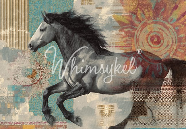 Whimsykel - Unbridled Echoes Decoupage Paper | 21x29 Furniture Paper - Image 3
