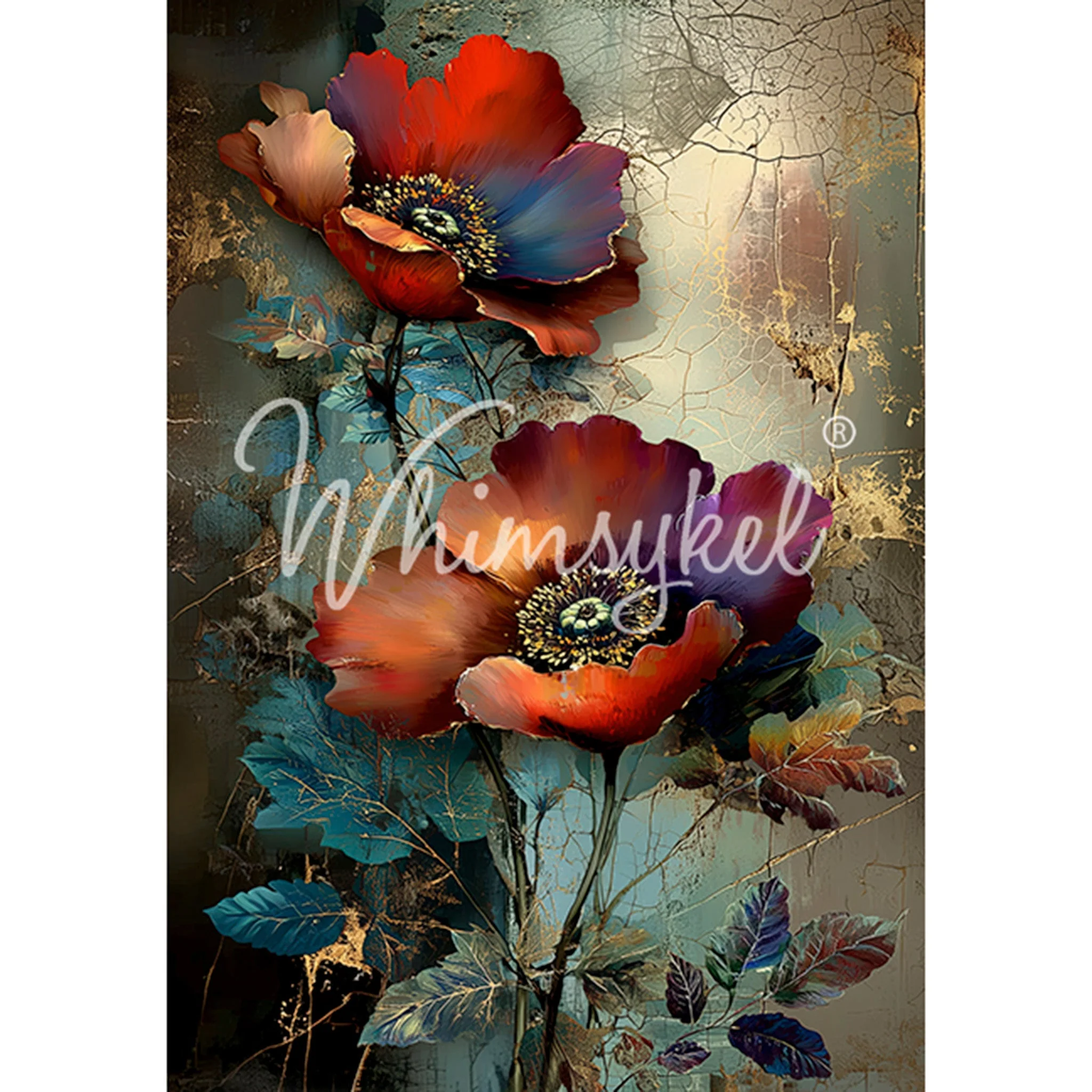 Whimsykel - Moody Petals Decoupage Paper (21x29 Size) - Image 3