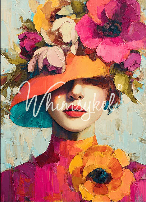 Whimsykel Derby Diva Floral Portrait Decoupage Paper | 21x29 - Image 3
