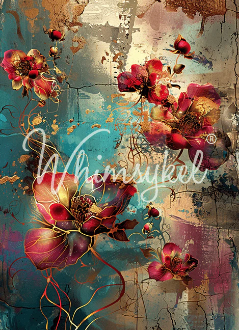 Whimsykel - Patina Petals Decoupage Paper (21x29, 14x20) - Image 2