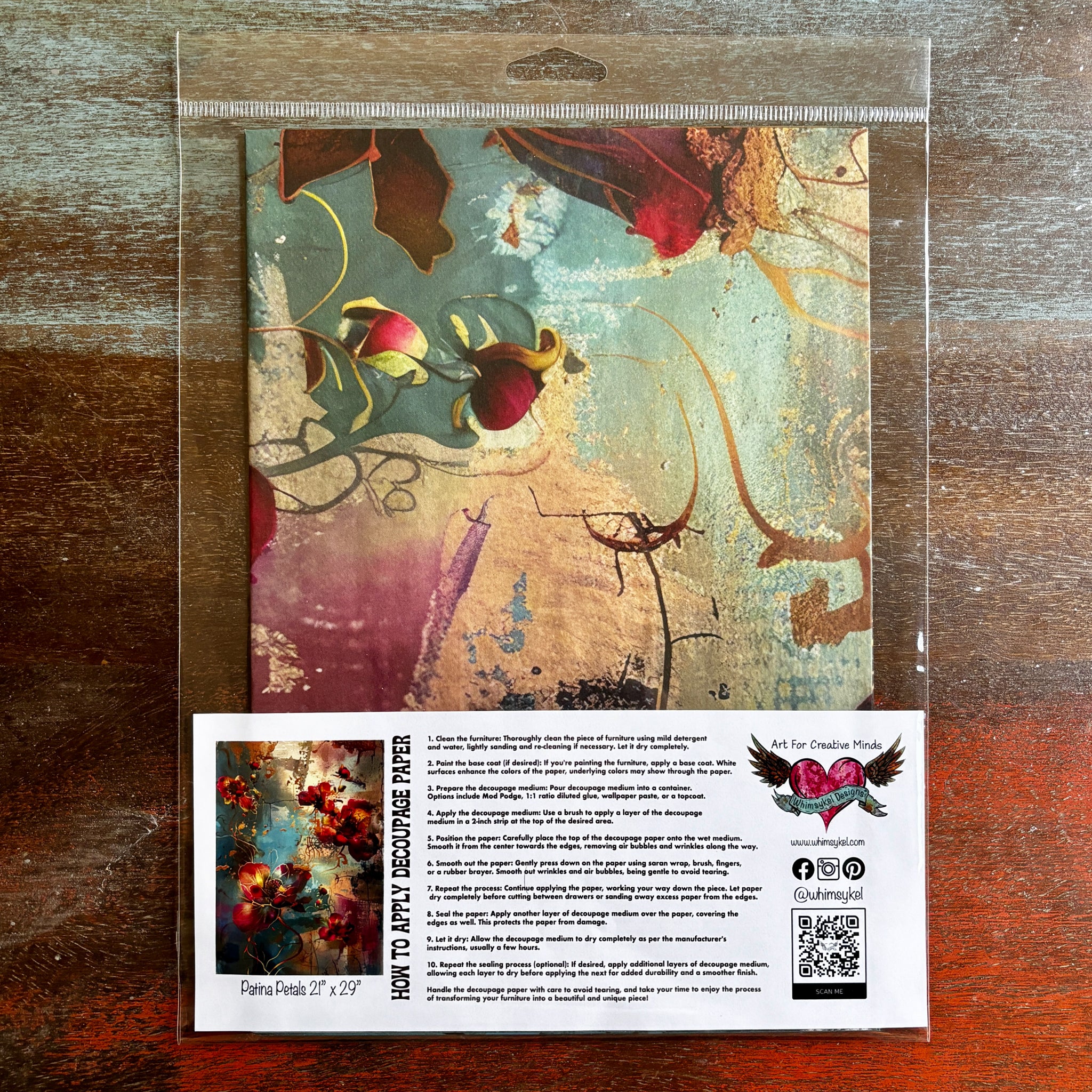 Whimsykel - Patina Petals Decoupage Paper (21x29, 14x20) - Image 4