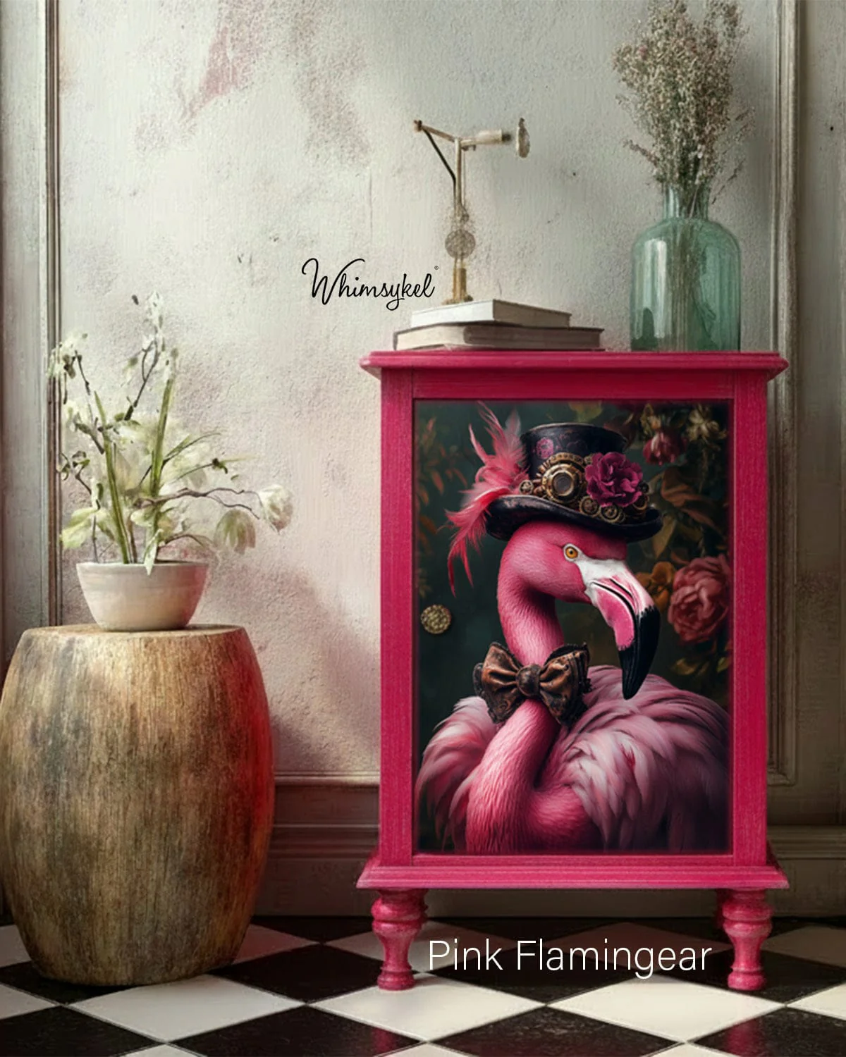 Whimsykel - Pink Flamingear Decoupage Paper (21x29 Size) - Image 2
