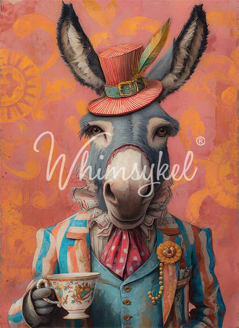 Whimsykel - Time for Tea Decoupage Paper | 21x29 Furniture Paper - Image 3