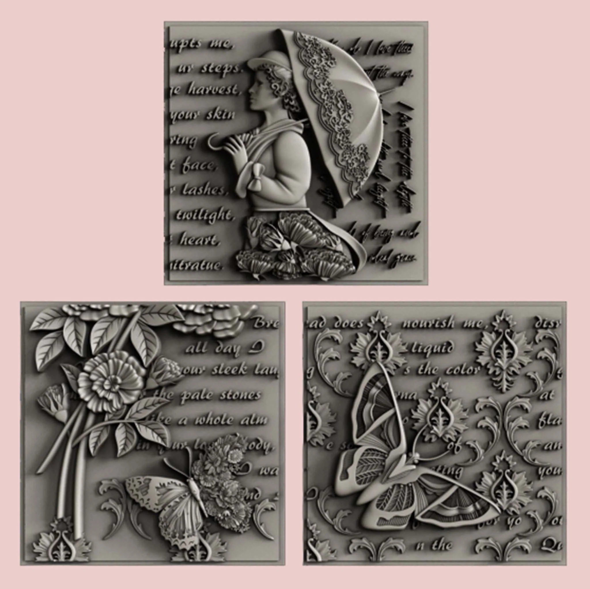 Zuri - Vintage Florals 2 Silicone Mold - Image 5