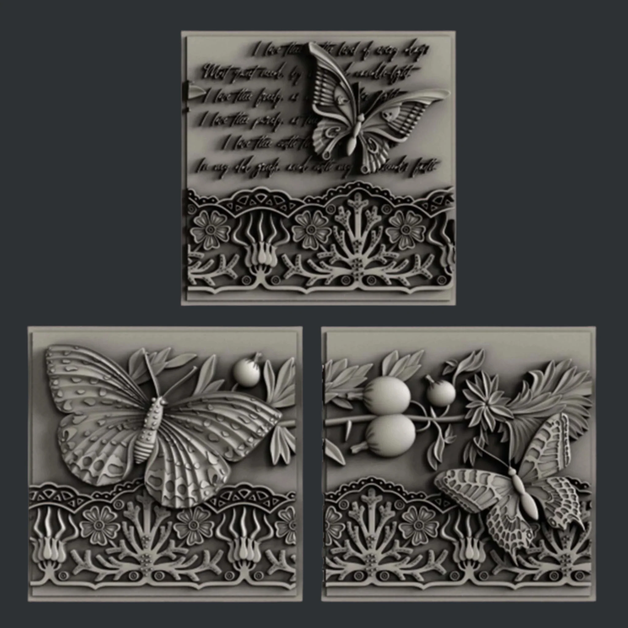 Zuri - Vintage Florals 3 Silicone Mold - Image 6