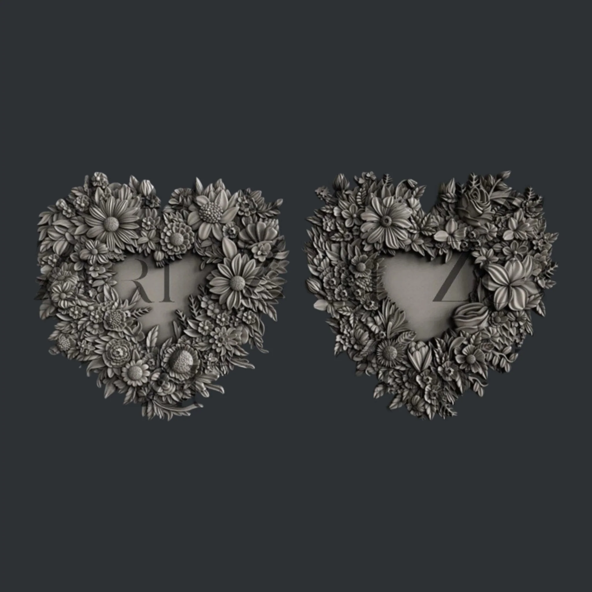 Zuri - Floral Lovehearts Silicone Mold - Image 5